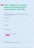 AS101- Assignment 3 &sol; Actual Test Questions with Detailed Answers &sol; Already Graded A &sol; 2025 &sol;2026&period;      
