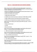 BIOC 410  EXAM QUESTIONS AND VERIFIED ANSWERS 