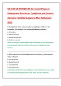 NR-509 NR 509 NR509 Advanced Physical  Assessment Practicum Questions and Correct  Answers &lpar;Verified Answers&rpar; Plus Rationales  2025