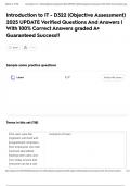 Introduction to IT - D322 &lpar;Objective Assessment&rpar; 2025 UPDATE Verified Questions And Answers &vert; With 100&percnt; Correct Answers graded A&plus; Guaranteed Success&excl;&excl;