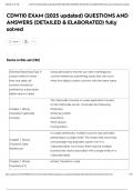 CDW110 EXAM &lpar;2025 updated&rpar; QUESTIONS AND ANSWERS &lpar;DETAILED & ELABORATED&rpar; fully solved