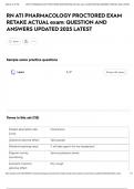 RN ATI PHARMACOLOGY PROCTORED EXAM RETAKE ACTUAL exam&colon; QUESTION AND ANSWERS UPDATED 2025 LATEST