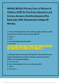 NR-602 NR 602 Primary Care of Women &  Children &lpar;FNP II&rpar; Final Exam Questions and Correct Answers &lpar;Verified Answers&rpar; Plus  Rationales 2025 Chamberlain College Of  Nursing