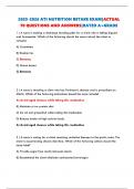 2025-2026 ATI NUTRITION RETAKE EXAM&vert;ACTUAL 70 QUESTIONS AND ANSWERS&vert;RATED A&plus;GRADE
