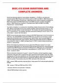 BIOC 410 EXAM QUESTIONS AND COMPLETE ANSWERS 