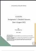 CUS3701 Assignment 3 &lpar;Detailed Answers&rpar; Due 4 August 2025