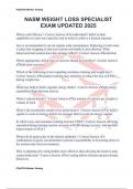 NASM WEIGHT LOSS SPECIALIST EXAM UPDATED 2025