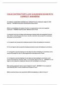 CSLB CONTRACTOR'S LAW & BUSINESS EXAM WITH CORRECT ANSWERS&excl;&excl;