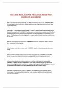 HI STATE REAL ESTATE PRACTICE EXAM WITH CORRECT ANSWERS&excl;&excl;