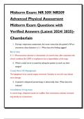 Compilation bundle for NR-509 NR 509 NR509 Advanced Physical Assessment &ndash;Final Exam  Midterm Exam Study Guide Practicum Questions And Correct Answers &lpar;Verified Answers&rpar; Plus Rationales 2025