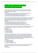 AINS 101 First Exam Practice Questions and Answers