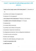 exam 3 - reproductive physiology questions with answers