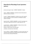 Reproductive Physiology Exam 2 questions answers