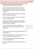 State Truck Driving Championship sample questions 2025&vert;COMPLETE EXAM TEST &lpar;questions and verified answers&rpar; FREQUENTLY MOST TESTED QUESTIONS &vert;already graded A&plus;&vert;100&percnt; passed&excl;&excl;