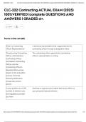 CLC-222 Contracting ACTUAL EXAM &lpar;2025&rpar; 100&percnt;VERIFIED &vert;complete QUESTIONS AND ANSWERS &vert; GRADED A&plus;&period;