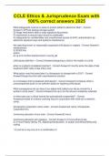 CCLE Ethics & Jurisprudence Exam with 100&percnt; correct answers 2025