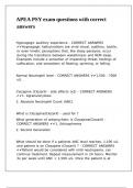 APEA PSY exam questions with correct answers