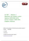 IS 404 -- Midterm 1 Questions And Answers Latest Updates 2025&sol;2026 With Correct Answers 100&percnt; With Complete Solutions