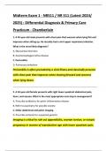 Midterm Exam 1 - NR511 &sol; NR 511 &lpar;Latest 2024&sol;  2025&rpar; &colon; Differential Diagnosis & Primary Care  Practicum - Chamberlain