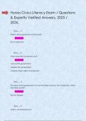 Florida Civics Literacy Exam &sol; Questions & Expertly Verified Answers&comma; 2025 &sol; 2026&period;      