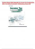 Solution Manual with Appendix For Income Tax Fundamentals 2023&comma; 41st Edition By Gerald E&period; Whittenburg&comma; Steven Gill&comma;&comma;&comma;&comma;&comma;With Latest Edition
