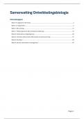 Samenvatting Ontwikkelingsbiologie &lpar;BMLOWB34&rpar;
