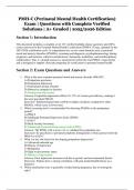 PMH-C &lpar;Perinatal Mental Health Certification&rpar; Exam &vert; Verified Questions with Complete Solutions &vert; A&plus; Graded &vert; 2025&sol;2026 Edition
