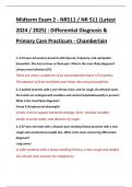 Compilation bundle for Midterm Exam 1 AND 2 - NR511 &sol; NR 511 &lpar;Latest 2024&sol; 2025&rpar; &colon; Differential Diagnosis & Primary Care Practicum - Chamberlain