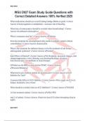 WGU D027 Exam Study Guide Questions with Correct Detailed Answers 100&percnt; Verified 2025