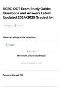 IICRC OCT Exam Study Guide&colon; Questions and Answers Latest Updated 2024&sol;2025 Graded A&plus;&period;