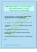 PRETEST&colon; GROWTH&comma; DEVELOPMENT&comma; AND SEXUALITY EXAM 2025 QUESTIONS AND ANSWERS