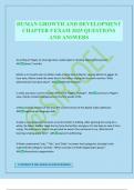 HUMAN GROWTH AND DEVELOPMENT CHAPTER 5 EXAM 2025 QUESTIONS AND ANSWERS