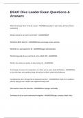 BSAC Dive Leader Exam Questions & Answers