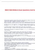 BEHV 5634 Midterm Exam Questions And Correct Answers