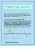 PEDS-GROWTH AND DEVELOPMENT EXAM 2025 QUESTIONS AND ANSWERS