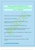 HOSA HUMAN GROWTH AND DEVELOPMENT EXAM 2025 QUESTIONS AND ANSWERS
