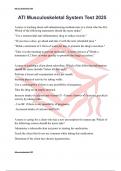 ATI Musculoskeletal System Test 2025