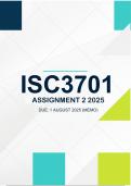 ISC3701 Assignment 2 2025 ANSWERS