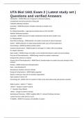UTA Biol 1441 Exam 2 &vert; Latest study set &vert; Questions and verified Answers