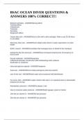 BSAC OCEAN DIVER QUESTIONS & ANSWERS 100&percnt; CORRECT&excl;&excl;