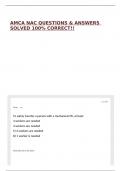 AMCA NAC QUESTIONS & ANSWERS SOLVED 100&percnt; CORRECT&excl;&excl;