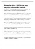 Fisdap Cardiology EMT Initial Exam &ndash; 100&plus; Verified Practice Questions & Answers