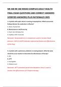 NR-340 NR 340 NR340 COMPLEX ADULT HEALTH  FINAL EXAM QUESTIONS AND CORRECT ANSWERS  &lpar;VERIFIED ANSWERS&rpar; PLUS RATIONALES 2025