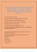 WKU NURSING MENTAL HEALTH FINAL EXAM  NEWEST 2025 ACTUAL EXAM COMPLETE  QUESTIONS AND CORRECT DETAILED  ANSWERS &lpar;VERIFIED ANSWERS&rpar; &vert;ALREADY  GRADED A&plus; 
