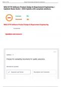 WGU D779 Software Product Design & Requirement Engineering &vert; Updated Study Guide &vert; 2025 Update with complete solutions&period;
