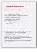 ISYE6414 Regression Midterm 1 Exam Questions  And Answers Verified 100&percnt; Correct 