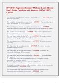 ISYE6414 Regression Summer Midterm 1 And 2 Exam  Study Guide Questions And Answers Verified 100&percnt;  Correct 