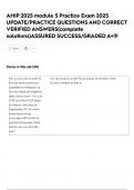 AHIP 2025 module 5 Practice Exam 2025  UPDATE&sol;PRACTICE QUESTIONS AND CORRECT  VERIFIED ANSWERS&lpar;complete  solutions&rpar;ASSURED SUCCESS&sol;GRADED A&plus;&excl;&excl;&excl;