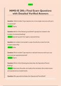 NIMS-IS 200&period;c Final Exam Questions  with Detailed Verified Answers 