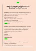 NSG 301 EXAM 1 Questions with  Detailed Verified Answers